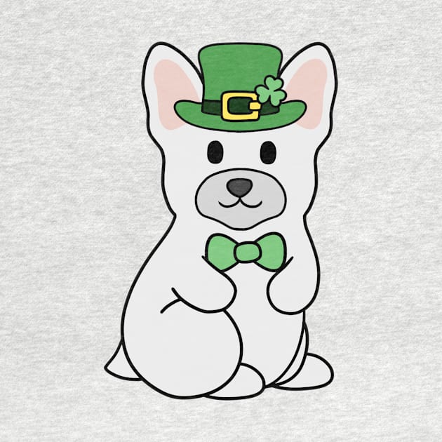 St Patrick French Bulldog White by BiscuitSnack